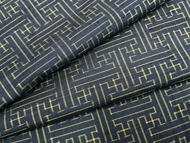 平和屋着物●上質な紬　秋名バラ柄　正絹　逸品　AABH0561fy