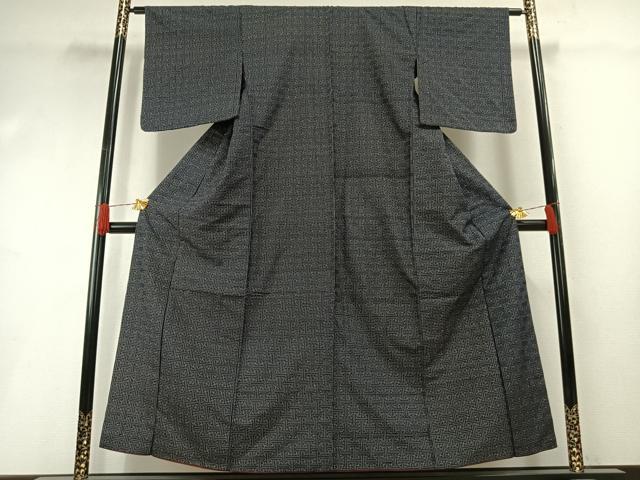 平和屋着物●上質な紬　秋名バラ柄　正絹　逸品　AABH0561fy_1
