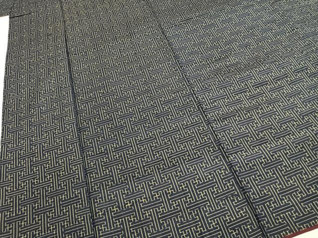 平和屋着物●上質な紬　秋名バラ柄　正絹　逸品　AABH0561fy_3