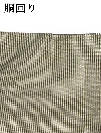 平和屋着物＊夏物　九寸名古屋帯　女人舞葉文　黒地　金糸　正絹　逸品　DABC8852cm_5
