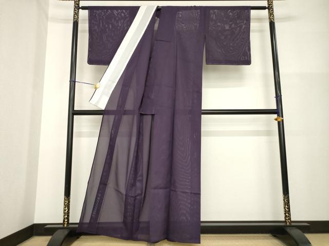 平和屋着物＊夏物　色無地　絽　濃鼠色　洗える着物　未使用　AABH2572ck_1