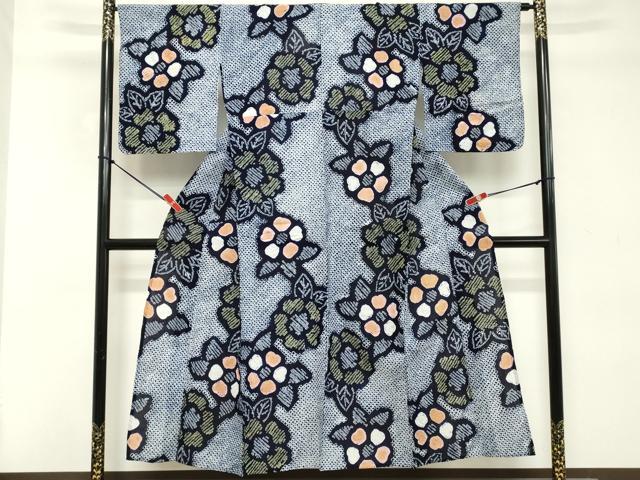 平和屋着物∴夏物　浴衣　有松鳴海絞り　花繋ぎ　綿　逸品　DABD2872cd