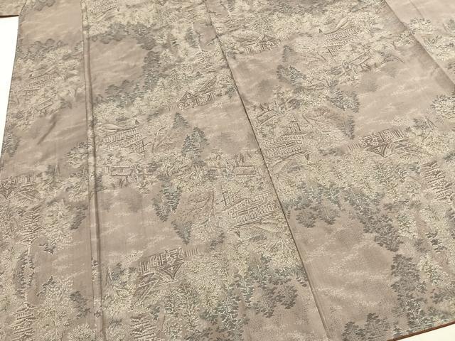 平和屋着物●都喜ヱ門　本場大島紬　カタス9マルキ　風景文　藤絹織物謹製　正絹　逸品　未使用　AABH0687fy_3