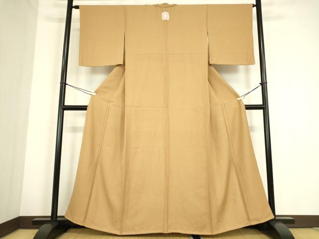 平和屋着物●上質な色無地　霞地紋　香染色　正絹　逸品　未使用　DABC3808az 平和屋着物○上質な色無地 霞地紋 香染色 正絹 逸品 未使用