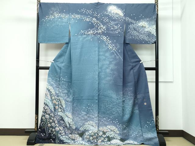 平和屋本店●極上　吉乃一廉　幻の辻が花　訪問着　絞り　暈し染め　銀通し地　逸品　未使用　CZAA5562s6