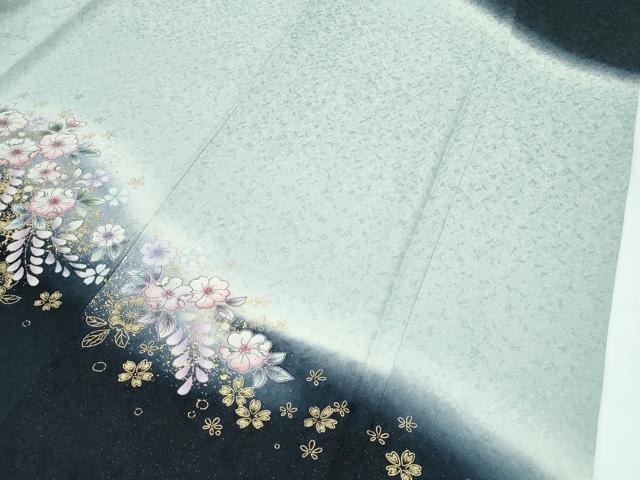 平和屋本店●極上　訪問着　辻が花　絞り　暈し染め　銀通し地　逸品　CZAA5579s6_6