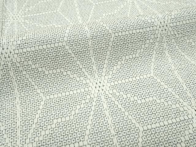 平和屋本店▽極上　白鷹お召　単衣　110亀甲　麻の葉文様　逸品　未使用　CZAA5593s6_6