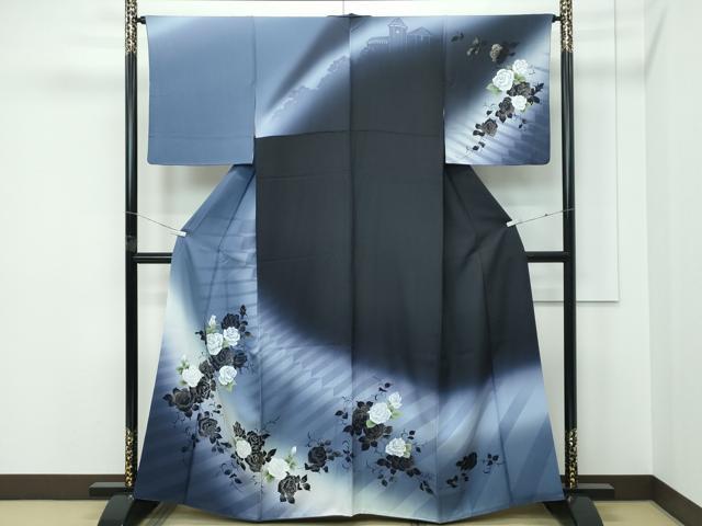 平和屋本店●極上　訪問着　薔薇　暈し染め　金彩　逸品　CZAA5585s6