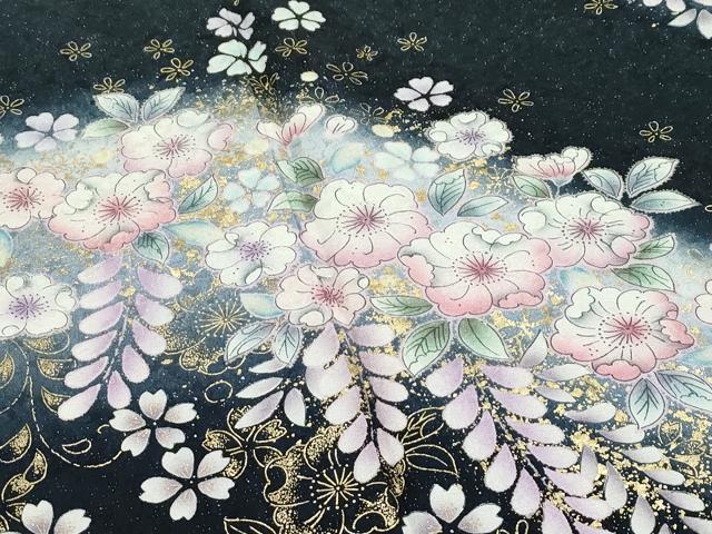 平和屋本店●極上　訪問着　辻が花　絞り　暈し染め　銀通し地　逸品　CZAA5579s6_4