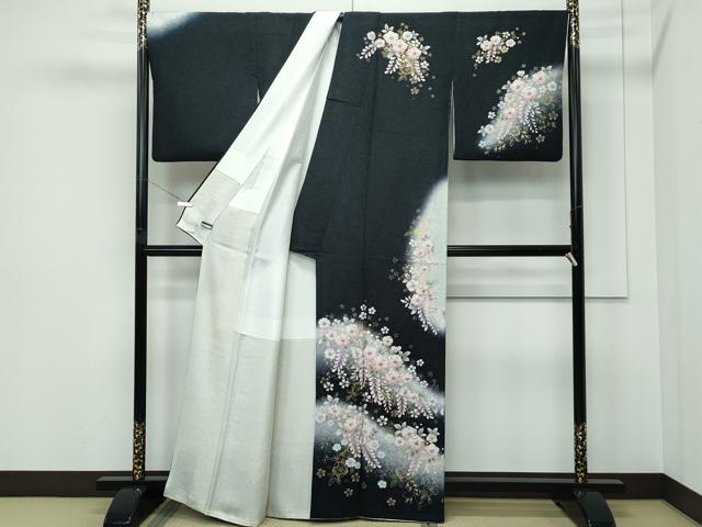 平和屋本店●極上　訪問着　辻が花　絞り　暈し染め　銀通し地　逸品　CZAA5579s6_1