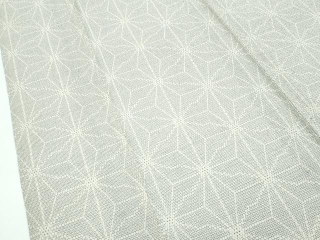 平和屋本店▽極上　白鷹お召　単衣　110亀甲　麻の葉文様　逸品　未使用　CZAA5593s6_5