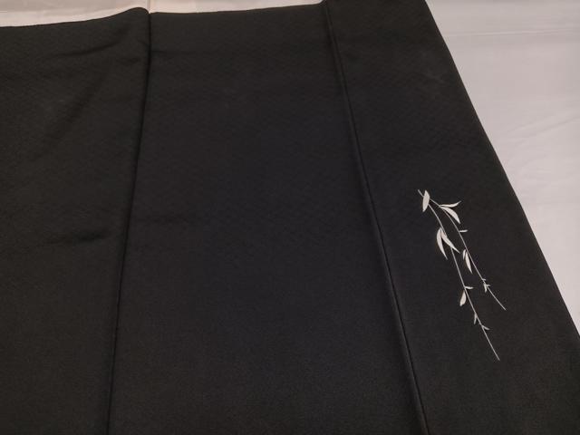 平和屋着物●小振袖　二尺袖　草木文　暈し染め　黒地　正絹　逸品　AABH3870ph_6