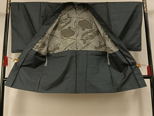 平和屋着物○男性 本場大島紬 アンサンブル 120亀甲 総詰め 正絹 逸品