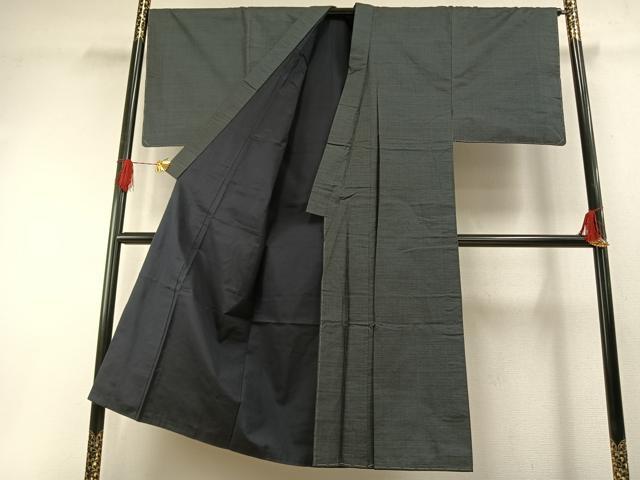 平和屋着物●男性　本場大島紬　アンサンブル　100亀甲　総詰め　反端付き　正絹　逸品　AABH0891fy_1