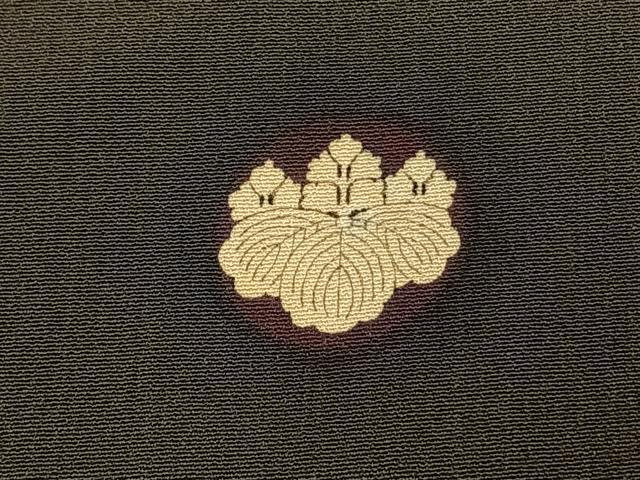 平和屋着物●アンティーク　大正ロマン　黒留袖　刺繍　地紙花文　金糸　金彩　正絹　逸品　AABH4654fy_6