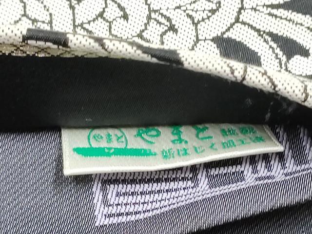 平和屋着物●京都西陣・想屋謹製　両方向　両面　全通柄袋帯　モール織　乱菊　黒地　やまと誂製　正絹　逸品　CABE8746hy_8