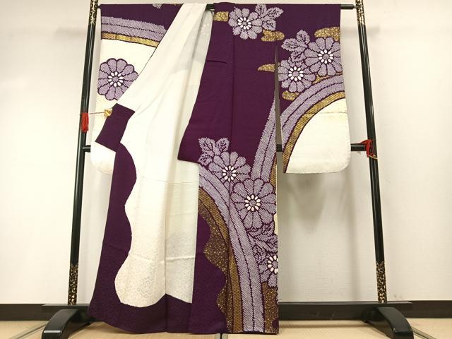 平和屋着物○豪華振袖 絞り 舞花文 金彩 正絹 逸品 AABH4723fyの