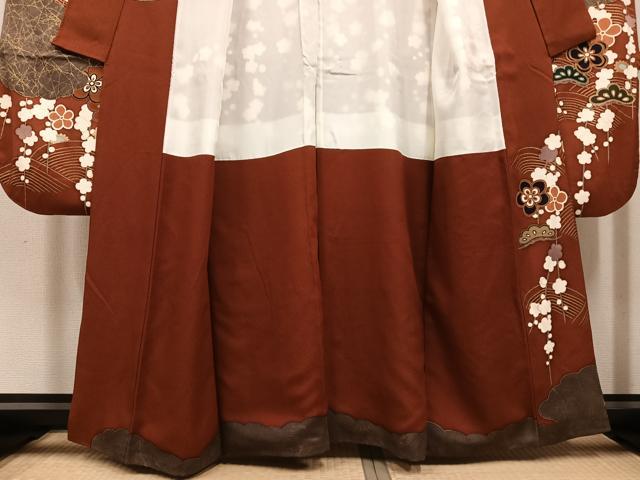 平和屋着物●豪華振袖　駒刺繍　梅松文　金彩　正絹　逸品　AABH6901ph_3
