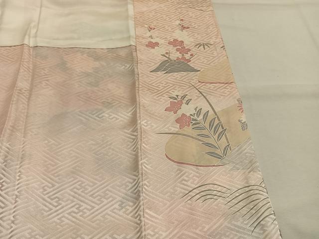 平和屋着物●訪問着　友禅　貝桶花文　暈し染め　正絹　逸品　AABH4873fy_6