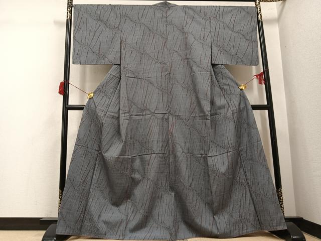平和屋着物●名門　藤娘きぬたや・竜巻絞り　本場大島紬　正絹　逸品　AABH6934ph_1