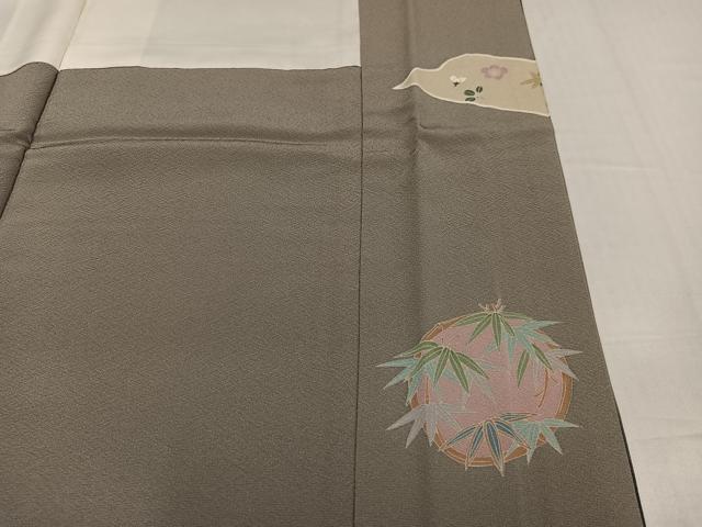 平和屋着物●十日町　加賀草木友禅の第一人者　田村哲彦　訪問着　草花文　暈し染め　正絹　逸品　AABH6933ph_8