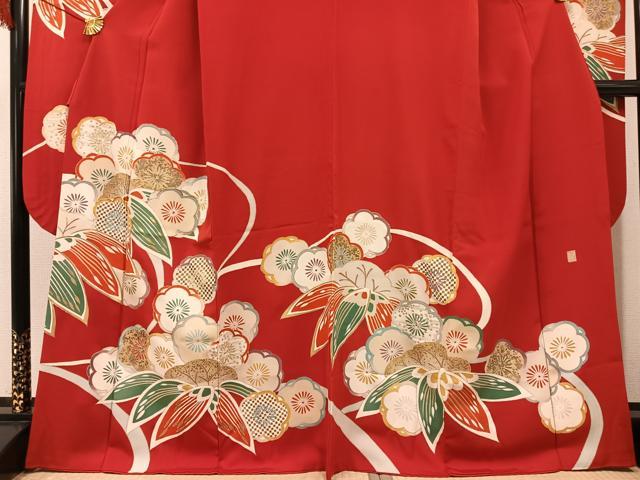 平和屋着物●友禅白木染匠　二代目　白木周生　振袖　駒刺繍　松竹梅文　金彩　正絹　逸品　AABH8263ph_2