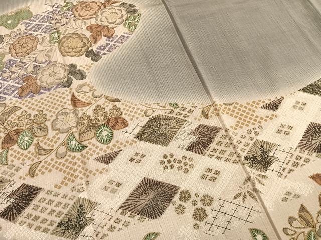 平和屋着物●訪問着　作家物　辻が花　暈し染め　金彩　三越扱い　正絹　逸品　AABH4989fy_3