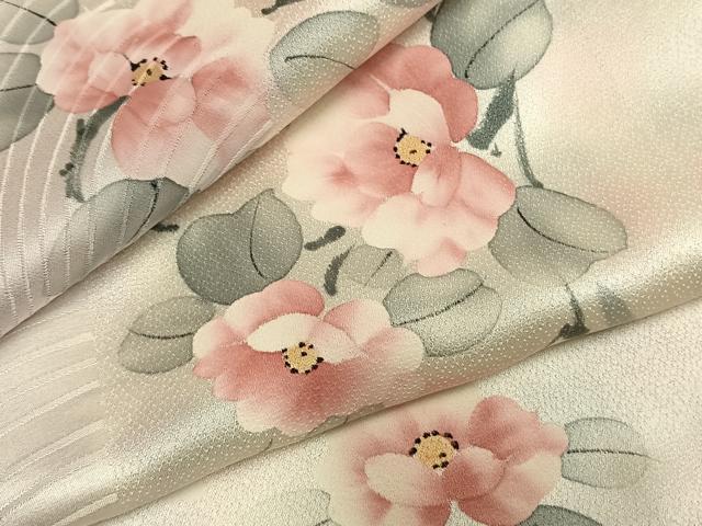 平和屋着物●上質な小紋　手描き　枝花文　暈し染め　正絹　逸品　未使用　AABH5025fy 27,040円