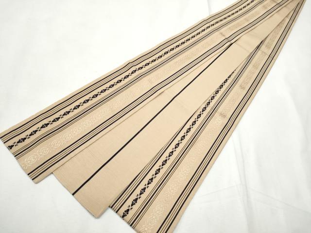平和屋着物●男性　本場筑前博多織　角帯　献上　正絹　逸品　CABF5588hy_6