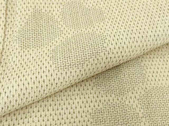 平和屋着物▽本塩沢　単衣　舞花文　110亀甲　正絹　逸品　DABE4448az_4