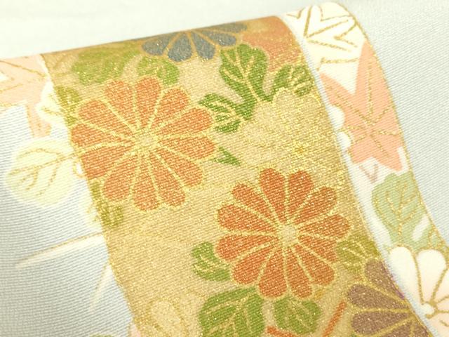 平和屋着物▽訪問着　単衣　短冊花文　金彩　正絹　逸品　DABE4475az_6