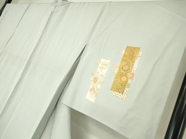 平和屋着物▽訪問着　単衣　短冊花文　金彩　正絹　逸品　DABE4475az_2