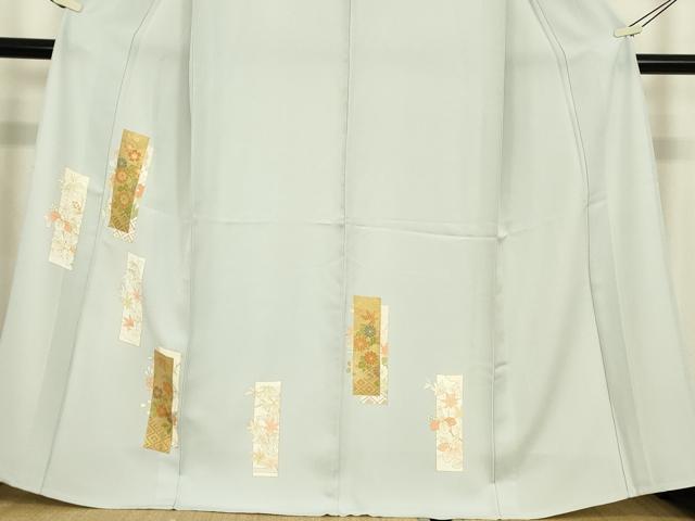 平和屋着物▽訪問着　単衣　短冊花文　金彩　正絹　逸品　DABE4475az_3
