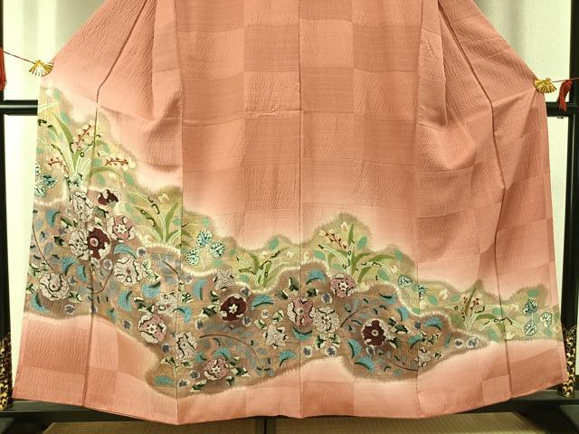 平和屋着物●訪問着　絞り　辻が花　暈し染め　正絹　逸品　AABI1543fy_2