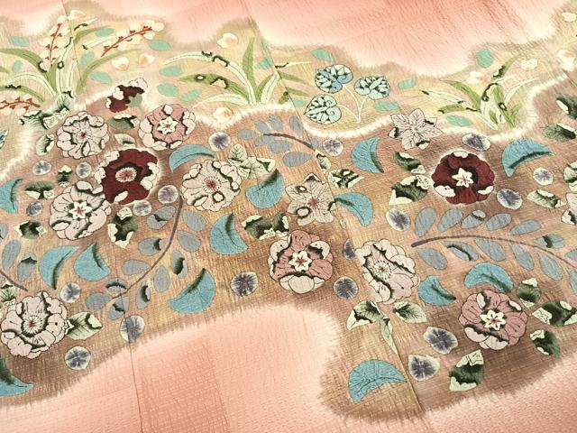 平和屋着物●訪問着　絞り　辻が花　暈し染め　正絹　逸品　AABI1543fy_3