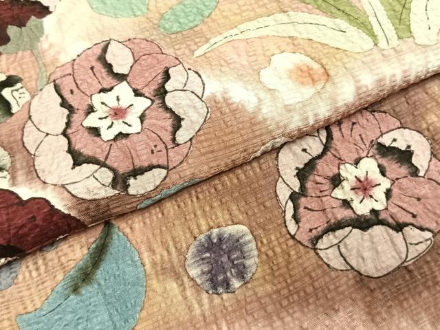 平和屋着物●訪問着　絞り　辻が花　暈し染め　正絹　逸品　AABI1543fy_4