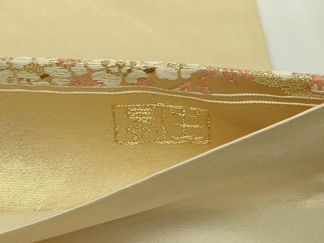 平和屋本店▼西陣　泰正織物謹製　太鼓柄袋帯　唐織　作家物　扇面冊子花鳥文　本金箔　正絹　逸品　DABE9299sf_6