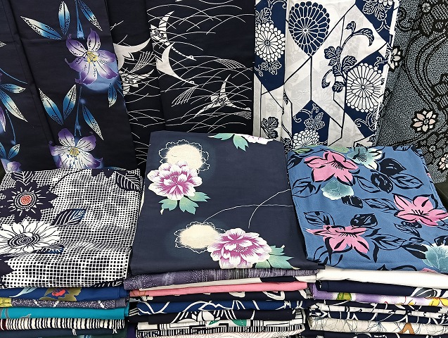 平和屋着物■浴衣 まとめて 45点 鶴 花柄 型染め など 着用可能多数 未使用品あり mmm127_4