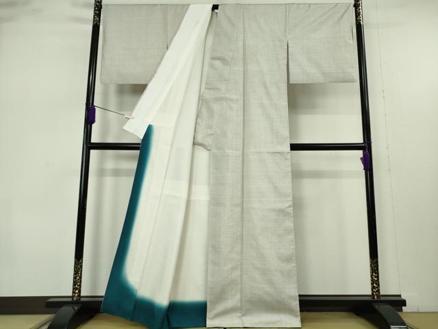 平和屋本店●極上　本場大島紬　白大島　100亀甲　総詰め　逸品　DZAA6946kh6_2