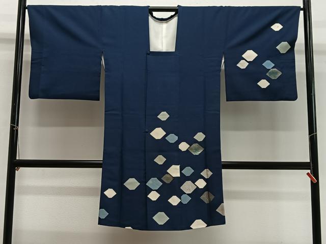 平和屋着物∞道行コート　抽象文様　銀通し地　正絹　逸品　CABG3926ua 31,200円
