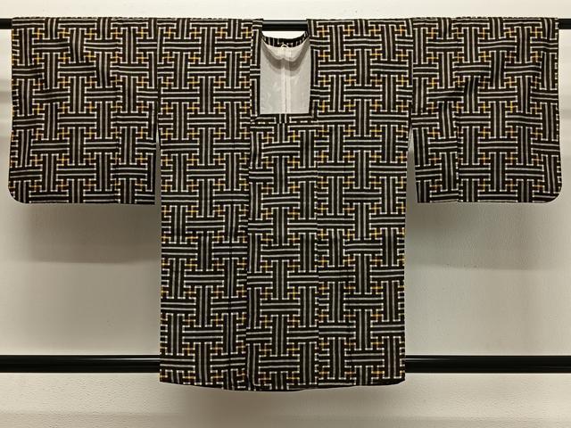 平和屋着物∞本場大島紬　龍郷絣　秋名バラ　羽織　正絹　逸品　CABG3923ua