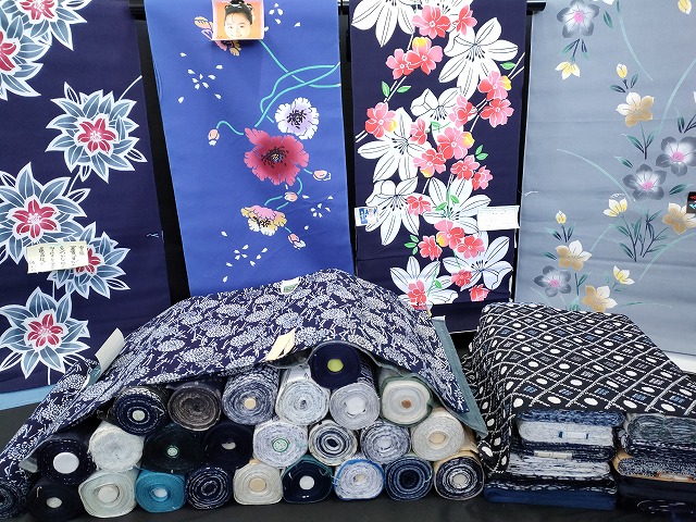 平和屋本店■浴衣反物 まとめて 45点 花柄 夏すがた 江戸ゆかた 桜井幸子 綿絽 など 全て未使用 ppp3739