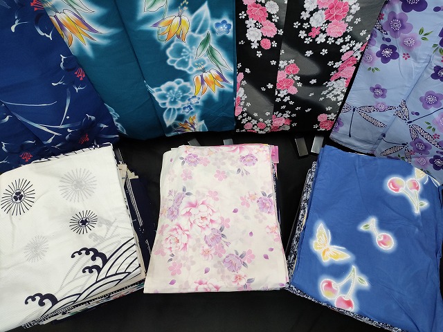平和屋本店■浴衣 まとめて 45点 蝶 蜻蛉 花柄 さくらんぼ 綿紅梅 綿絽 など 着用可能多数 未使用品あり ppp3765_4
