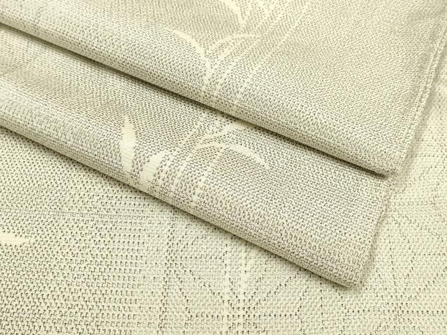 平和屋着物▽本塩沢　単衣　麻の葉間道　正絹　逸品　DABH4727du