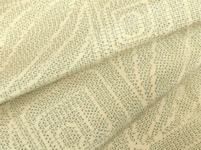 平和屋着物▽上質な紬　単衣　抽象文様　正絹　逸品　DABH0637op
