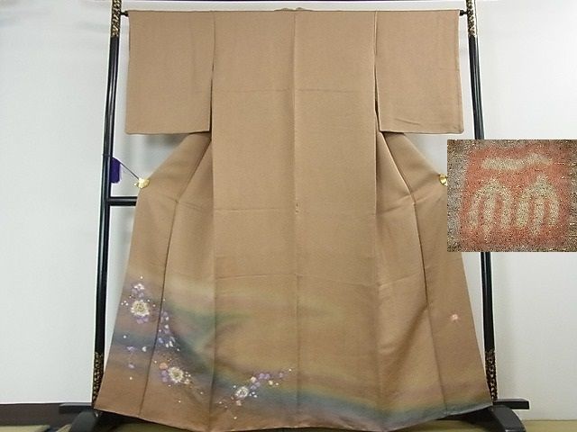 平和屋本店■極上　久保田一竹　幻の辻が花　色留訪問着　暈し染め　金通し地　ほていや扱い　逸品　3kh1860