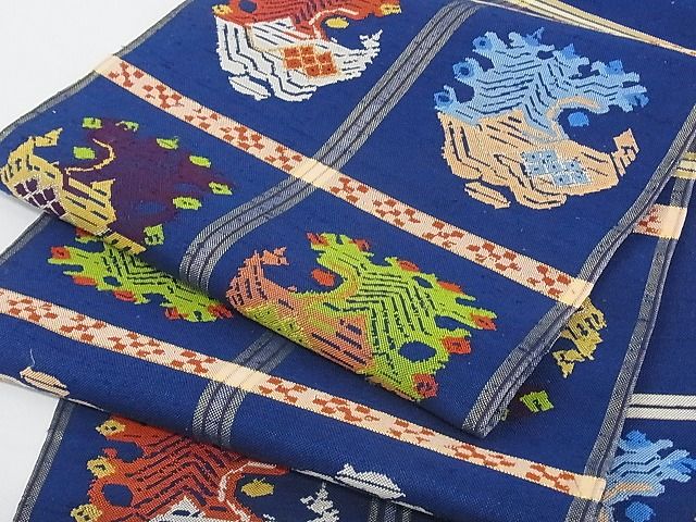 平和屋本店●極上　龍村平蔵製　六通柄　本袋帯　申比丹孔省　正絹　逸品　3kk2892_8
