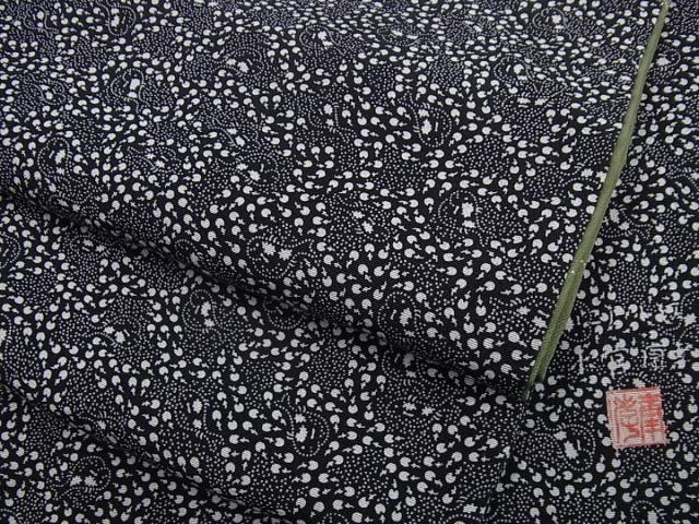 平和屋本店■極上　人間国宝　小宮康孝　江戸小紋　花尽くし　黒地　逸品3s731