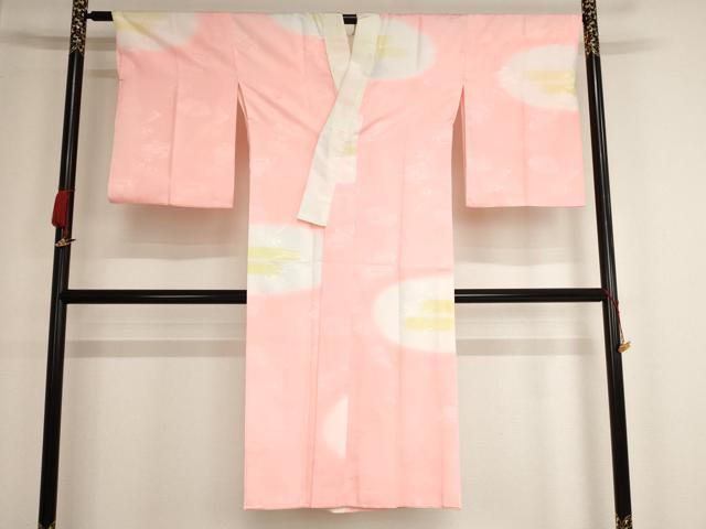 平和屋着物□長襦袢 無双仕立て 草花地紋 暈し染め 正絹 逸品 AAAY9238cs