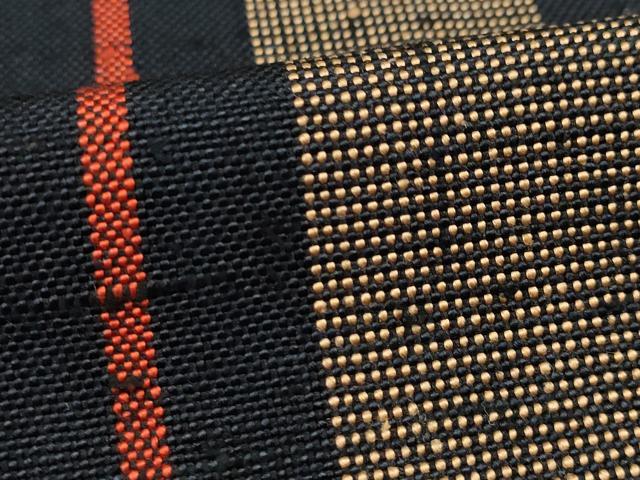 平和屋着物▽希少 ざざんざ織 伊兵衛織 単衣 縞 正絹 逸品 AAAM4290ck